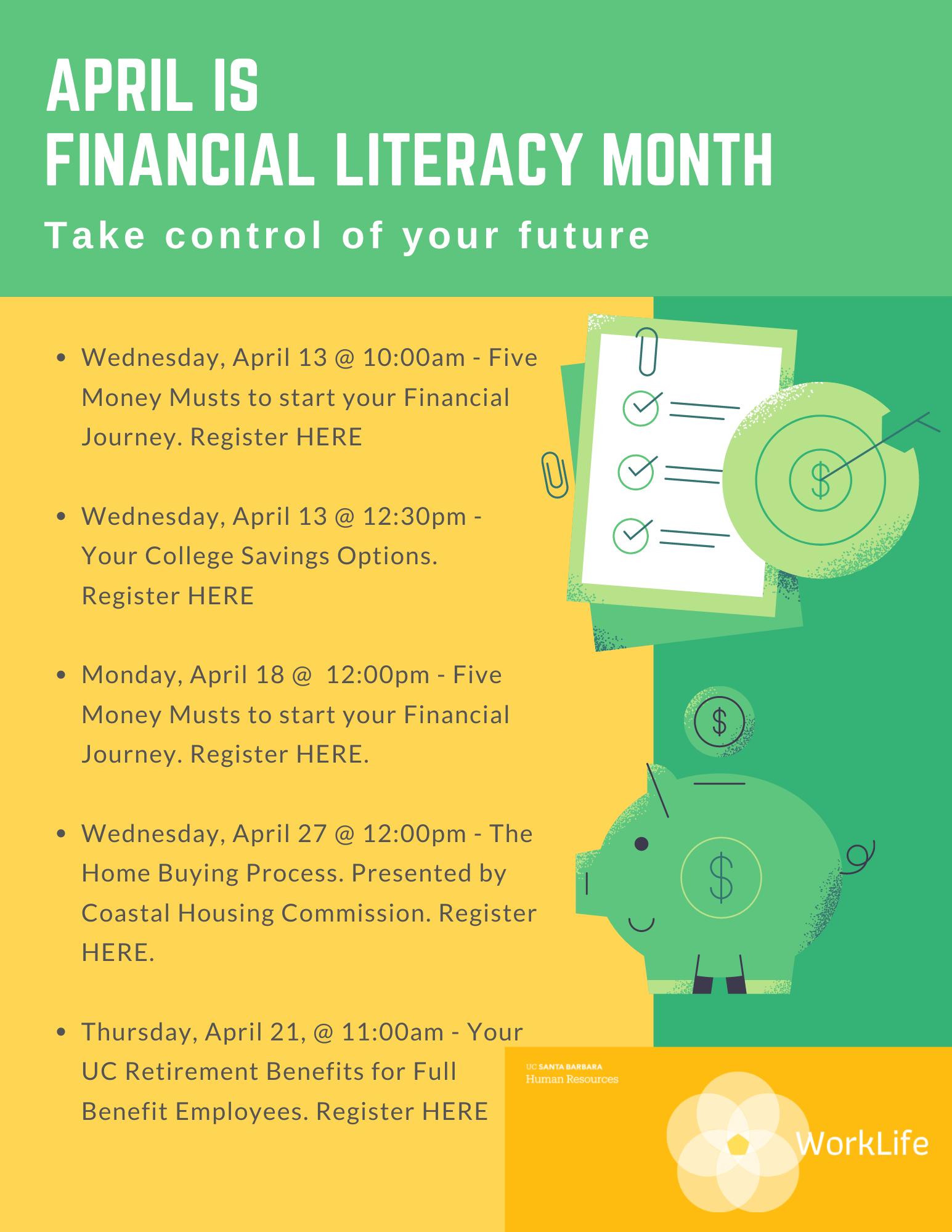 Financial Literacy Month Workshops 