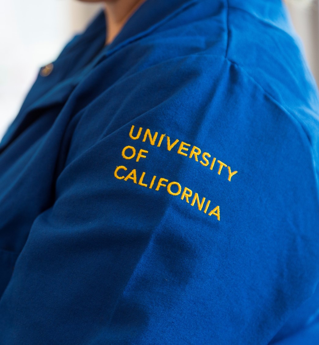 UC Santa Barbara embroidered on uniform sleeve