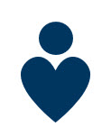 Navy Blue Heart